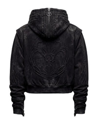BLACK TRIBAL ARMOUR HOODIE
