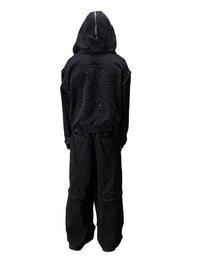 BLACK TRIBAL ARMOUR HOODIE