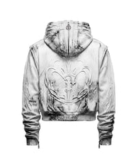 WHITE TRIBAL ARMOUR HOODIE